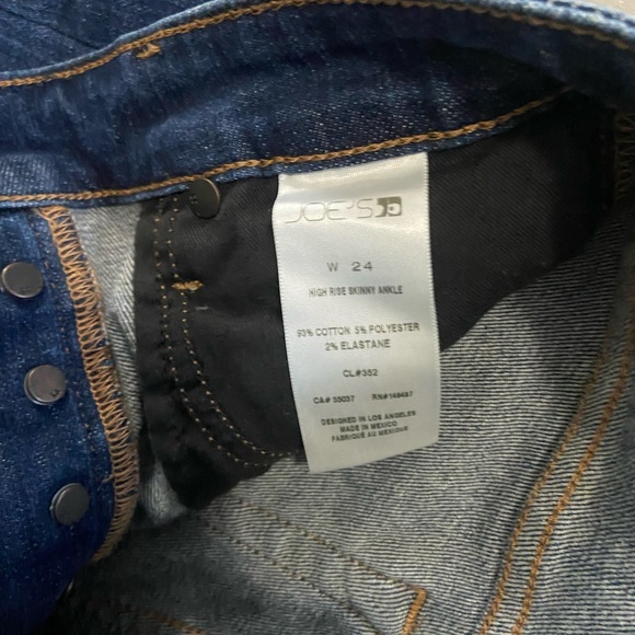 Joes Jeans Womens 24 Blue Dark High Rise Skinny Ankle Classic Country Button Fly - Picture 3 of 4